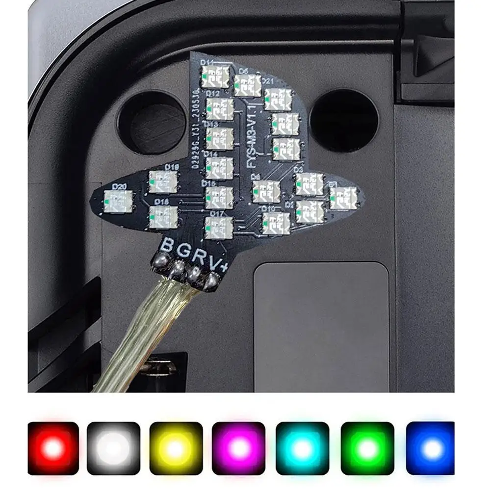 Per Ps5 Rgb Logo Light Board 8 Pulsante Usb A Colori Fissi Per Ps5 Remote App Control Sound Pickup Per Chitarra Per Accessori Ps5