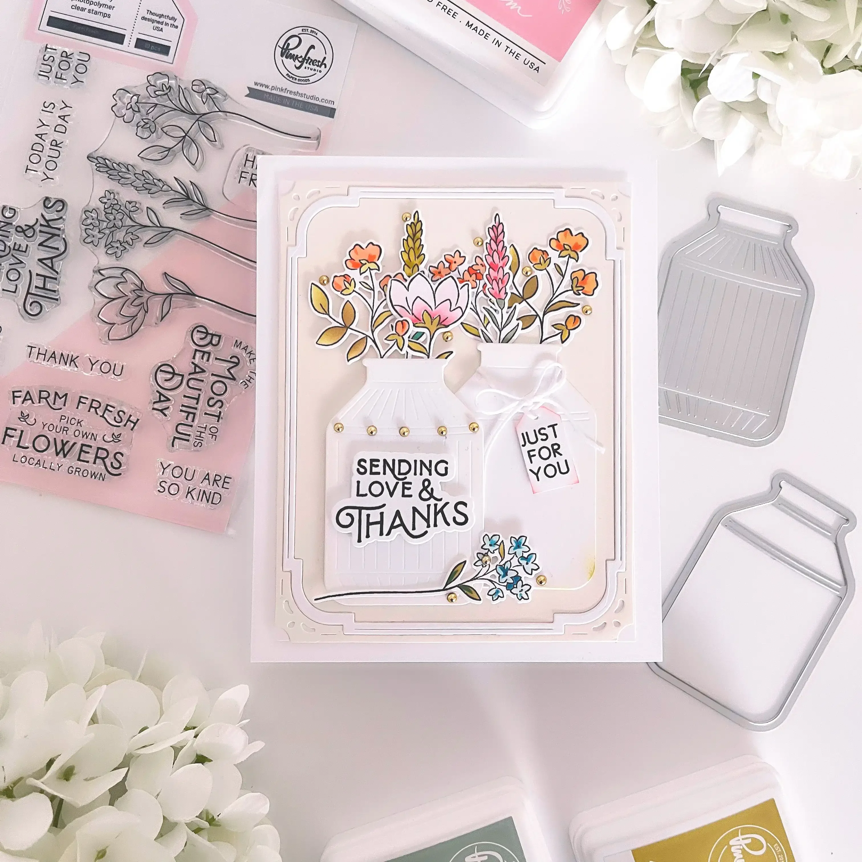 Pink Cutting Dies & Stamps & Stencil Scrapbook Diary Decoration Stencil Embossing Template DIY Greeting Card Fresh Studio 2023