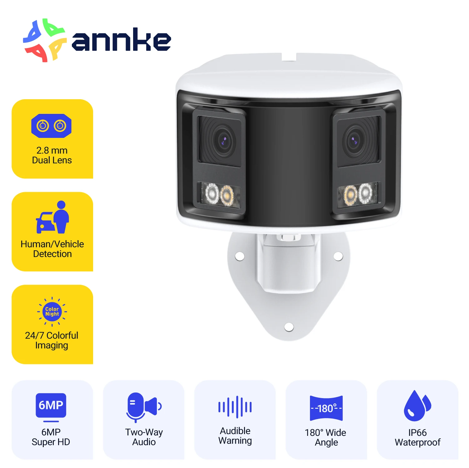 Annke 6MP POE Dual Lens Camera H.265 Outdoor 1