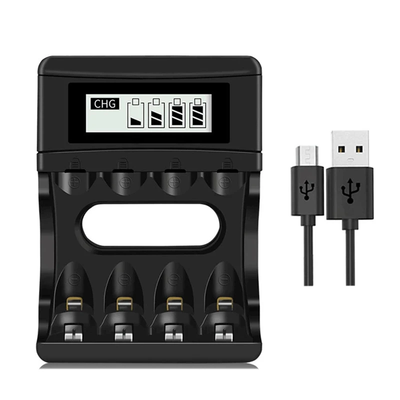 4 Slots 1.5V Li-Ion Batteries Charger Smart Battery Charger Rechargeable Li-Ion Batteries