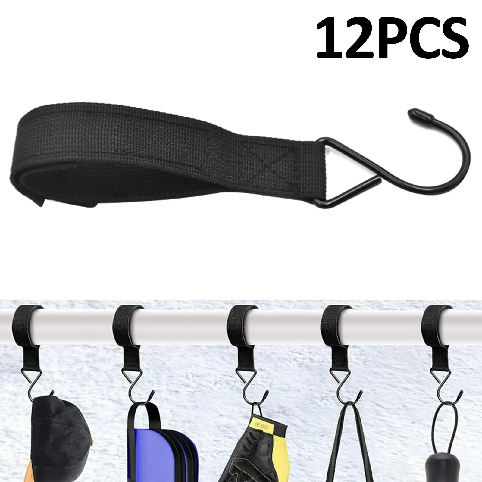 12x Ice Fishing Shelter Hooks Portable Heavy Duty Accessories Hanging Camping Tent Hooks for Outdoor Camping Bag Gloves Lights