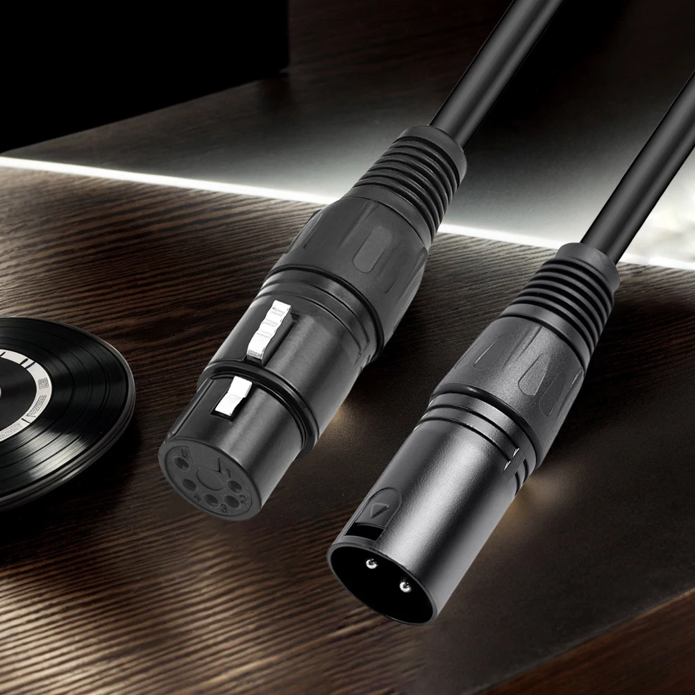 3 Pin XLR Male To 5 Pin XLR Female DMX Adapter 30cm XLR3M To XLR5F Adaptor Cable For Microphone DMX Stage Lighting Turnaround audio adapter set
