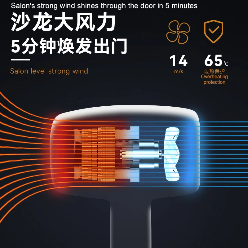 KEMEI Km-8228 Factory Direct Sales Negative Ion Hot And Cold Air Conditioning Silent Hair Care Professional Salon Hair Dryer 2
