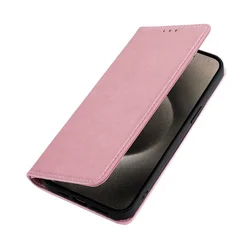 Leather Wallet Flip Case with Cover Stand for Moto G62 5G (Rose)