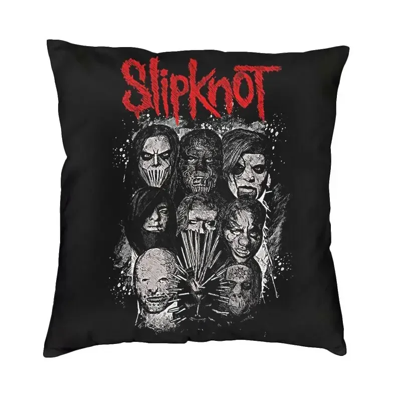 

Heavy Metal Music Slipknots Rock Roll Band Cushion Cover Sofa Home Decor Square Throw Pillow Cover 45x45 Pillowcases