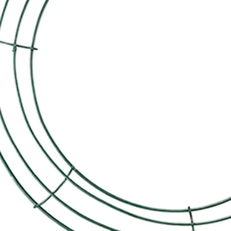 Wreath Wire Frame Green Metal Floral Hoop Wreath Crafts Supplies Creative Wreath Making Supply Iron Art Flower Wreath Rings For