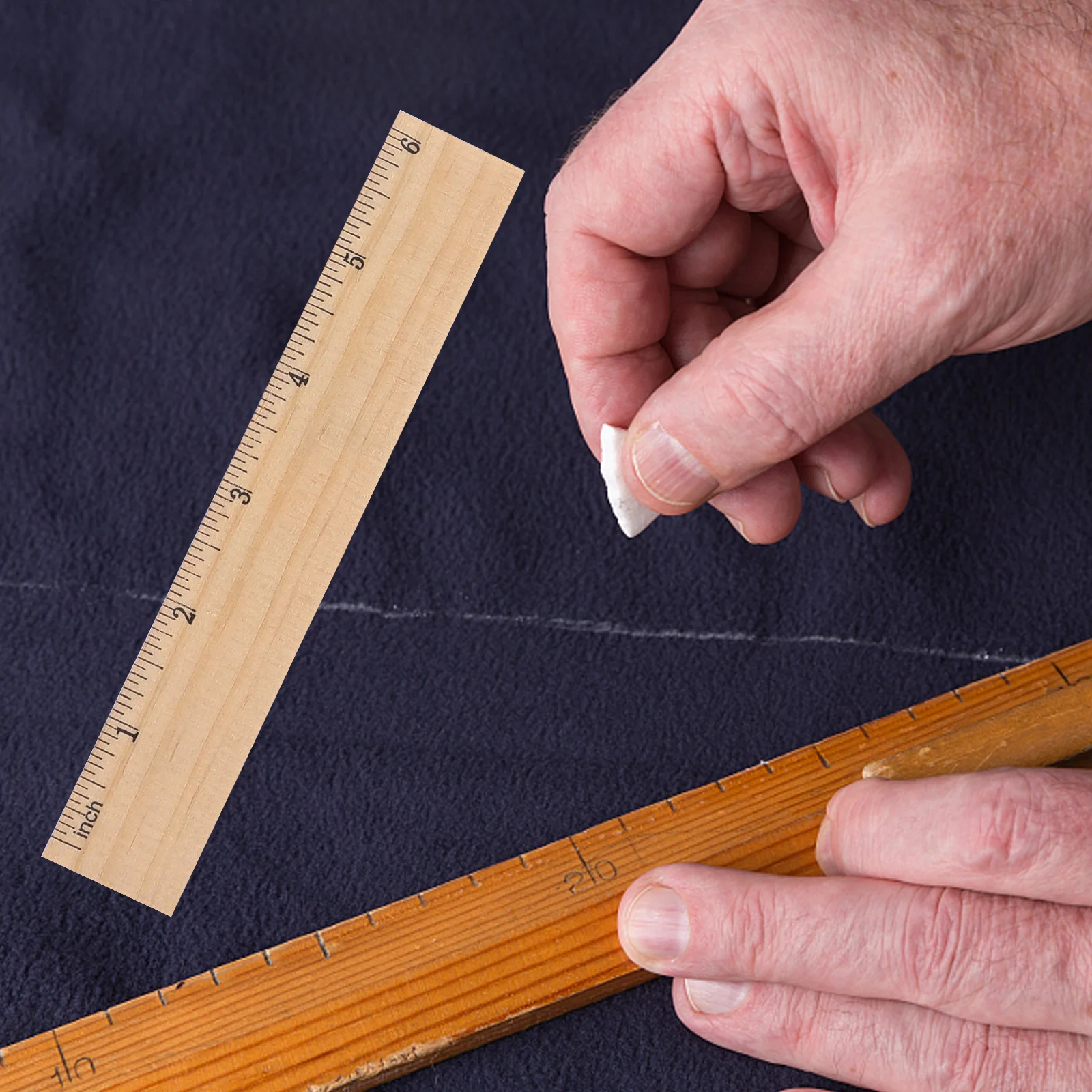 

9 Pcs Double-sided Scale Ruler Drawing Rulers Wooden Office Measuring Straight Edges Aesthetic