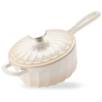 2-Quart Enameled Cast Iron Saucepan with Lid 1
