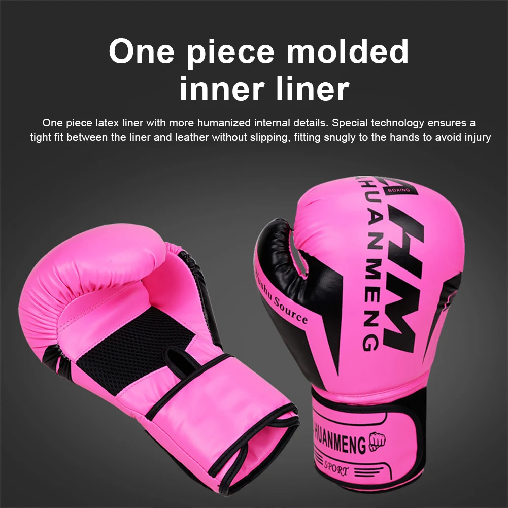 6/10 OZ Breathable PU MMA Taekwondo Punching Gloves Kids Adult Boxing Gloves