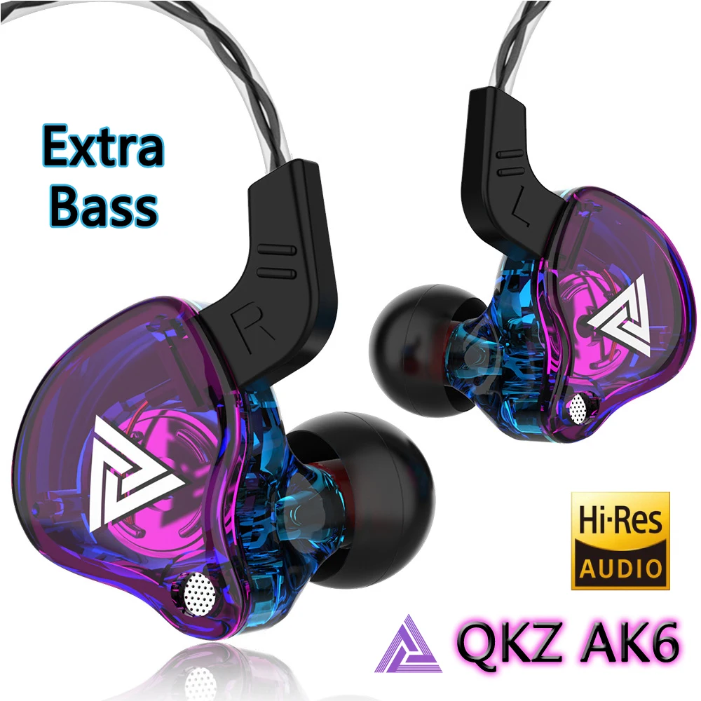 

Оригинальные стереонаушники QKZ AK6 HiFi, наушники с усиленными басами, наушники с микрофоном, медный драйвер, вкладыши, проводные спортивные музыкальные наушники, сценические возвраты