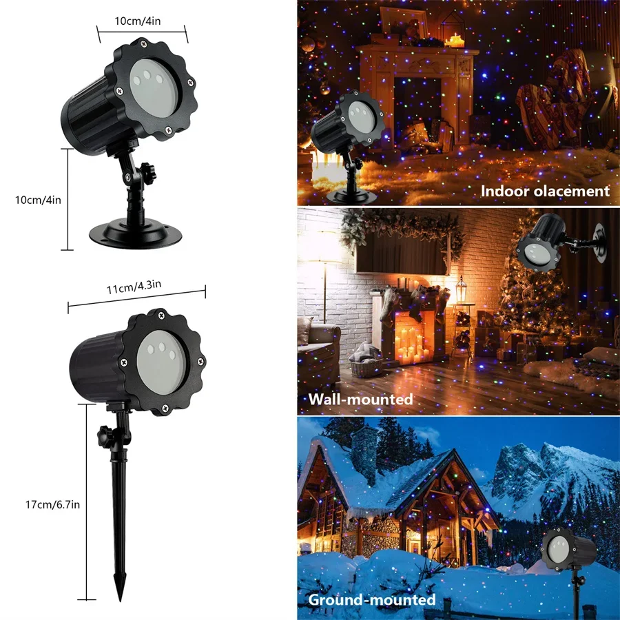 Christmas Outdoor Laser Light Moving RGB Christmas Projector Light with  Remote 3 Colors Motion Firefly Star Light Show Spotlight - AliExpress, image size:900x900