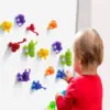 Soft Silicone Building Blocks Toy Animal Shape Suction Toy for Kids Stress Release Parent-Child Interactive Game Sucker Bath Toy 1
