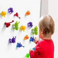 Soft Silicone Building Blocks Toy Animal Shape Suction Toy for Kids Stress Release Parent-Child Interactive Game Sucker Bath Toy 1