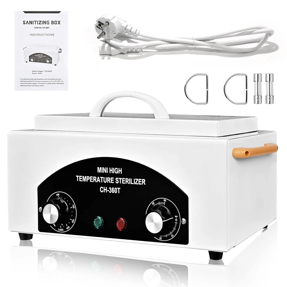 YIKOOLIN High Temperature Sterilizer 300W Nail Tool Sterilizer Dry Esterilizador De Manicura 1.5L Salon Equipment