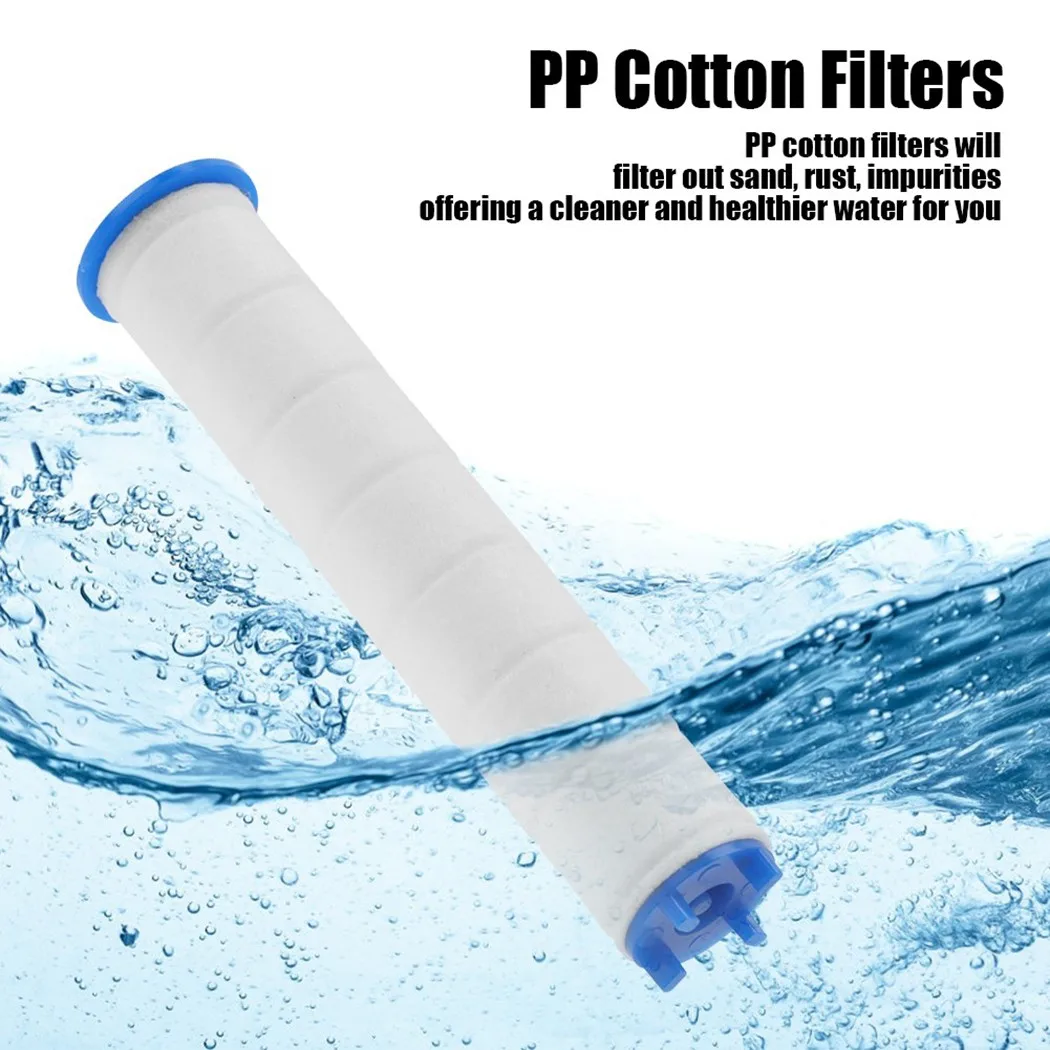 

5 Pcs 11.5*2.5cm Shower Head Filters PC, PP Cotton Negative Ions Pressurized Handheld Bathroom Showering Filter Out Sand, Rust,