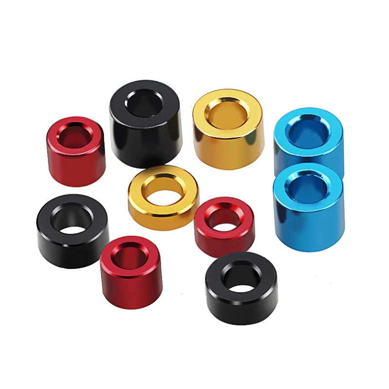 10PCS d2.1 d2.2 d2.6 d2.7 Aluminum Bushing Gasket M2 M2.5 Round Hollow No Thread Standoff Spacer Flat Washer Sleeve For RC Part