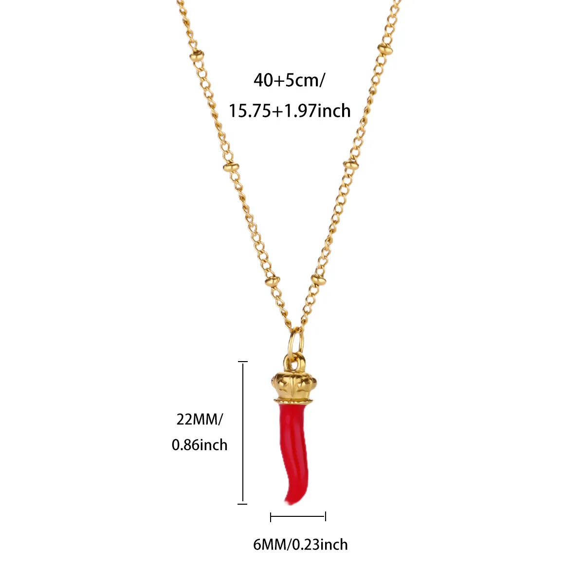 Red Chili Pendant Necklaces For Women