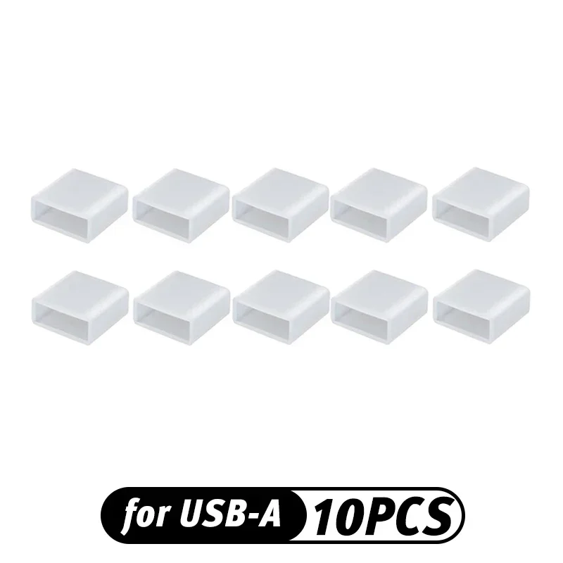 Transparent USB Type-C Dustproof Plug with Anti-Loss Rope