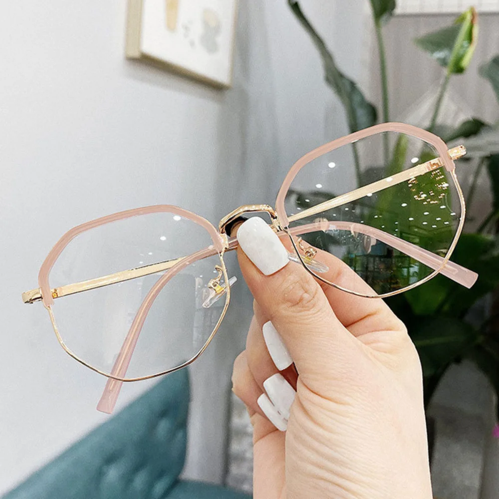 2021 New Anti-blue Myopia Glasses Women&Men Big Oversized Glasses Frame Nearsighted Prescription Glasses -1.0,-1.5,-2.0 To -6.0 2
