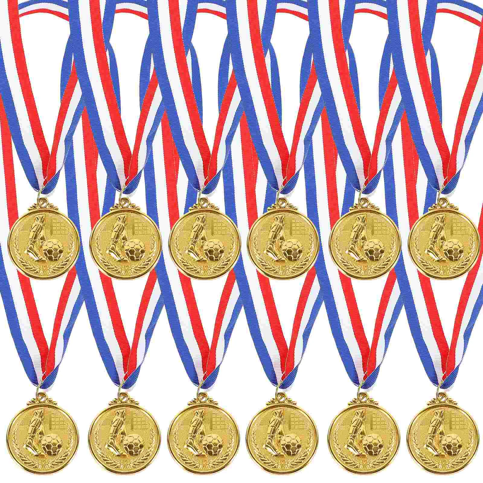 12pcs Football Cup Medal Soccer Metals for Student Awards Competition Zinc Alloy Child Medals Personalized Metal Honor Gifts