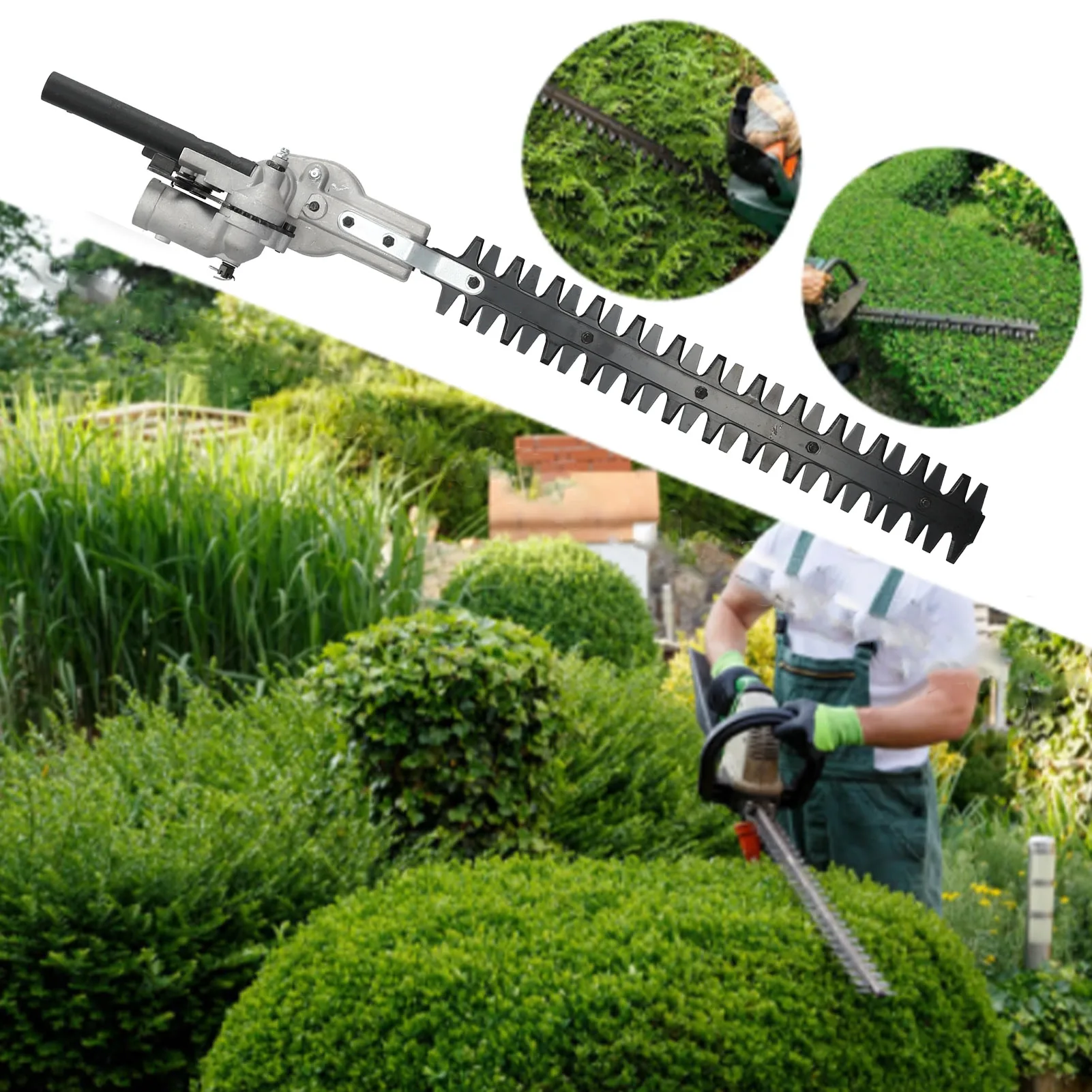 26mm Hedge Trimmer Head Attachment Double  Blade Accessory for Brush Cutters Trimmer Gardening Supplies Hedge Trimming Head 4