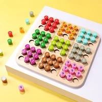 Wooden Sudoku Puzzles Board Game Brain Teaser Colorful Kids Adults Number Thinking Game Math Brain Teaser Desktop Toys Gifts New 2