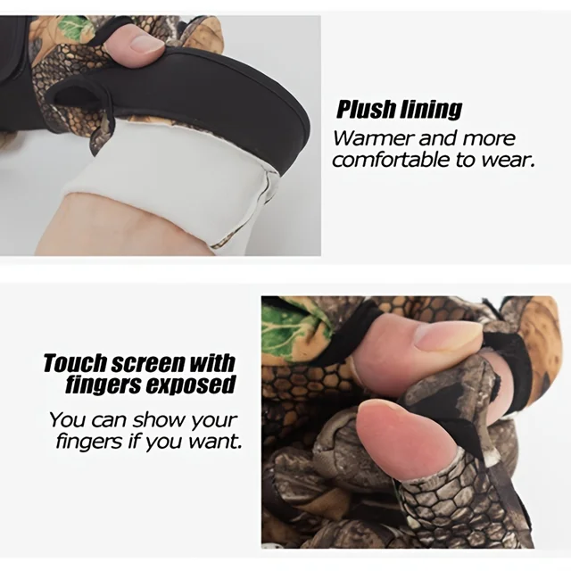Winter Cycling Gloves Men Gloves Touch Screen Windproof Sports Gloves Warm Thermal Fleece Running Ski Cycling Gloves 4