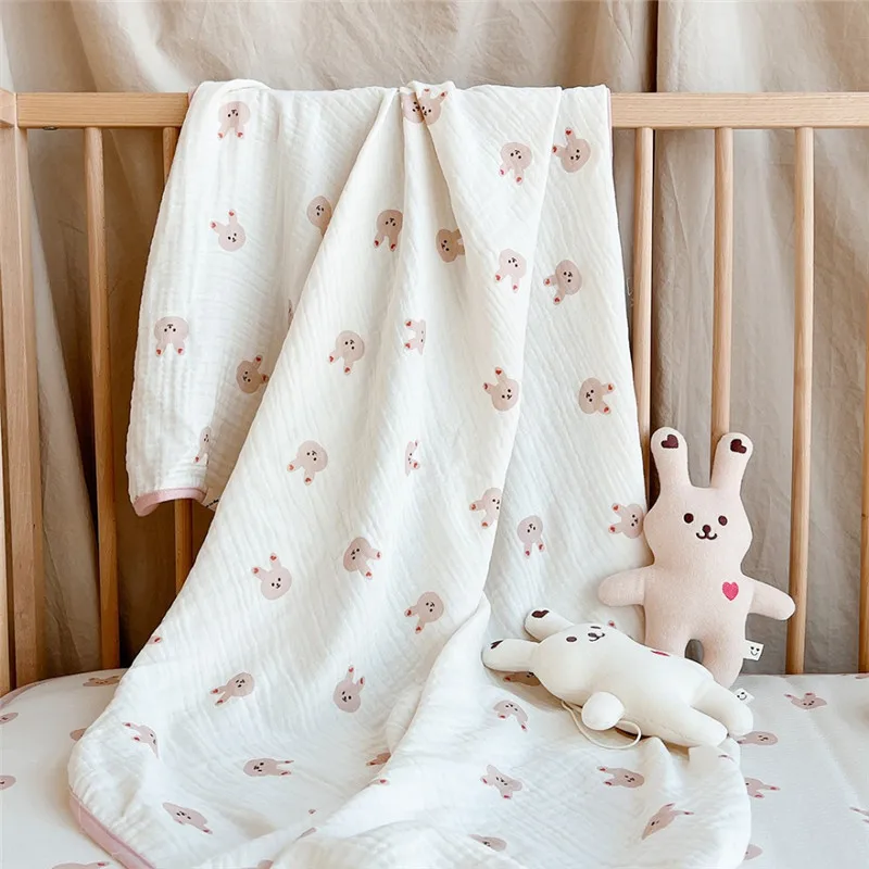 Muslin Baby Swaddle Blanket Cotton Soft Newborn Baby Blanket for Girls Boys Nursery Receiving Wrap Bath Towel Item