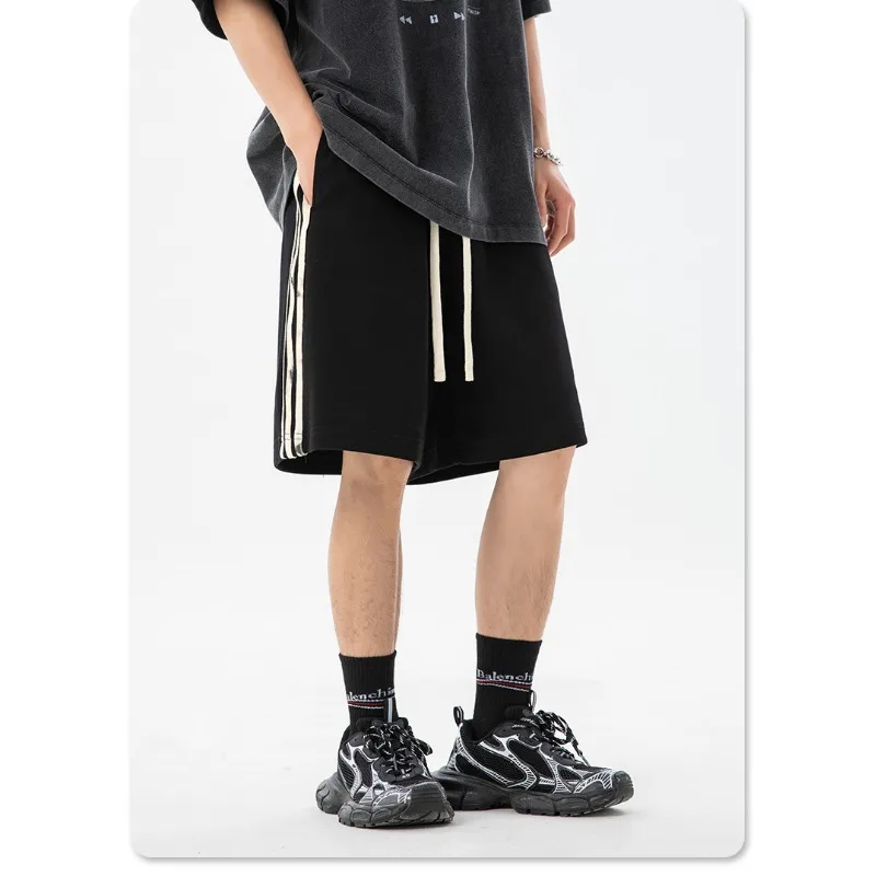 Shorts Vasket Men Sommer Vintage Gamle Barer Design Sport Loose Casual Five Quarter Streetwear High Street Bukser Knee Length