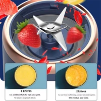 Mixeur Portable Électrique 6 Lames Multifonction pour Jus Frais, Smoothies, Glace Pilée et Préparation Culinaire 1