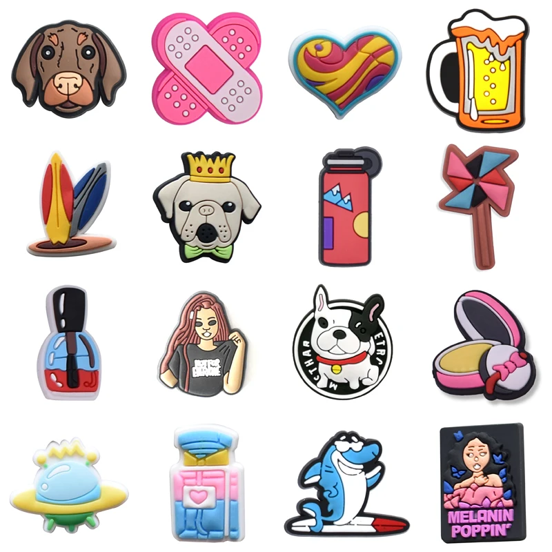 

Hot Sales 1Pcs PVC Shoe Charms Pin Boys Girls Party Gifts Garden Clog Accessories Buckle Decorations Fit Croc Sandals Wristband