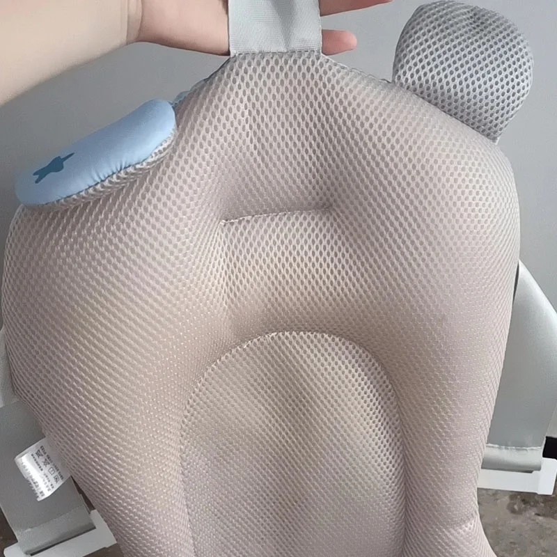 Baby Bear Shower Lying Down Stand Newborn Baby Bath Net Bathtub Sponge Suspended Bath Pad Universal Soft Pillow Care Accessories