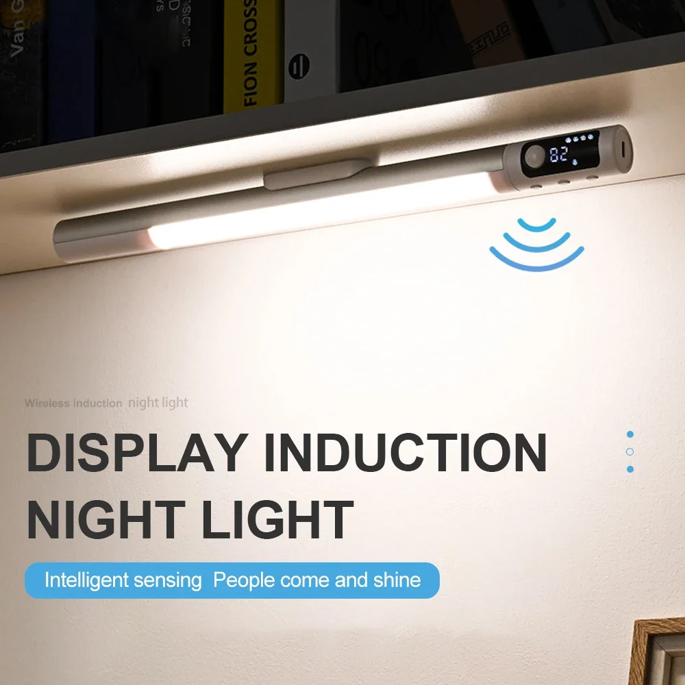 Description Picture 2 of itemDigital Display Induction Wall Lamp USB Rechargeable 3 Colors Adjustable Touch Control Cabinet Light for Kitchen Bedroom