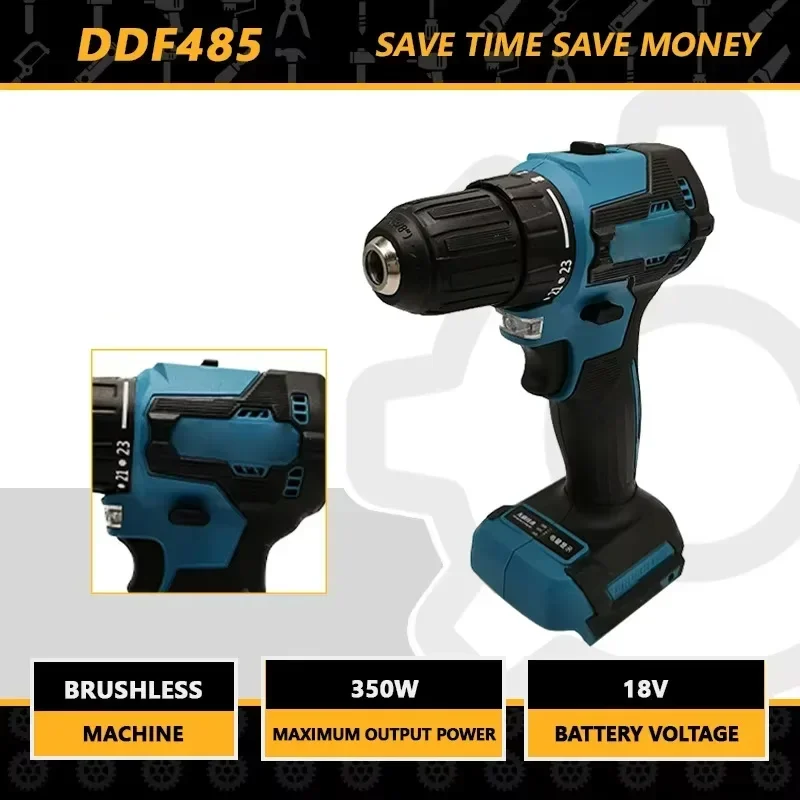 마키타 DDF485 10MM LXT 컴팩트 무선 공구 다기능 드라이버 임팩트 브러시리스 드라이브 충전식 브러시리스 드릴