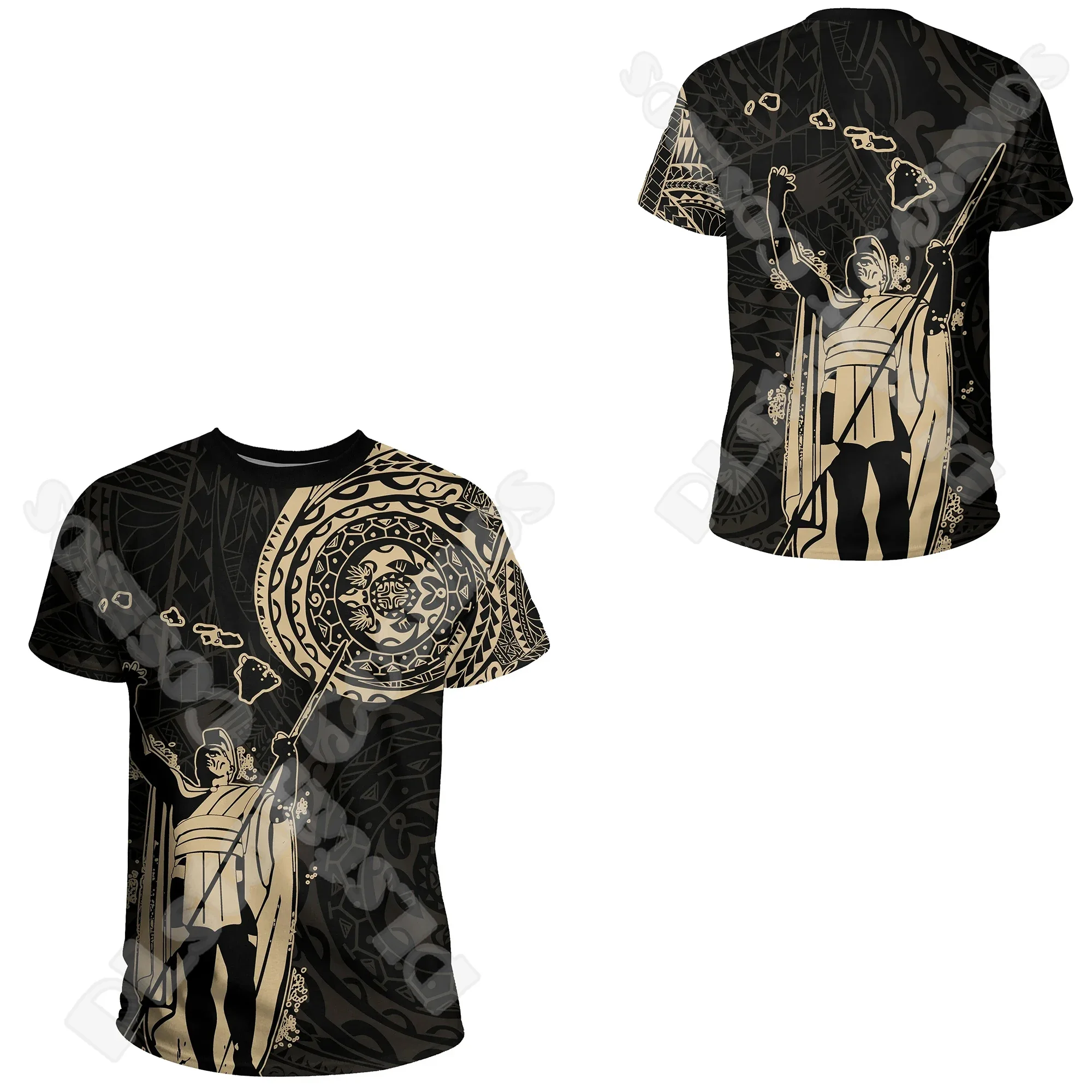 

Polynesian Hawaii King Kamehameha Country Flag Tribe Hawaiian 3DPrint Streetwear Summer Casual Harajuku Short Sleeves T-Shirts X