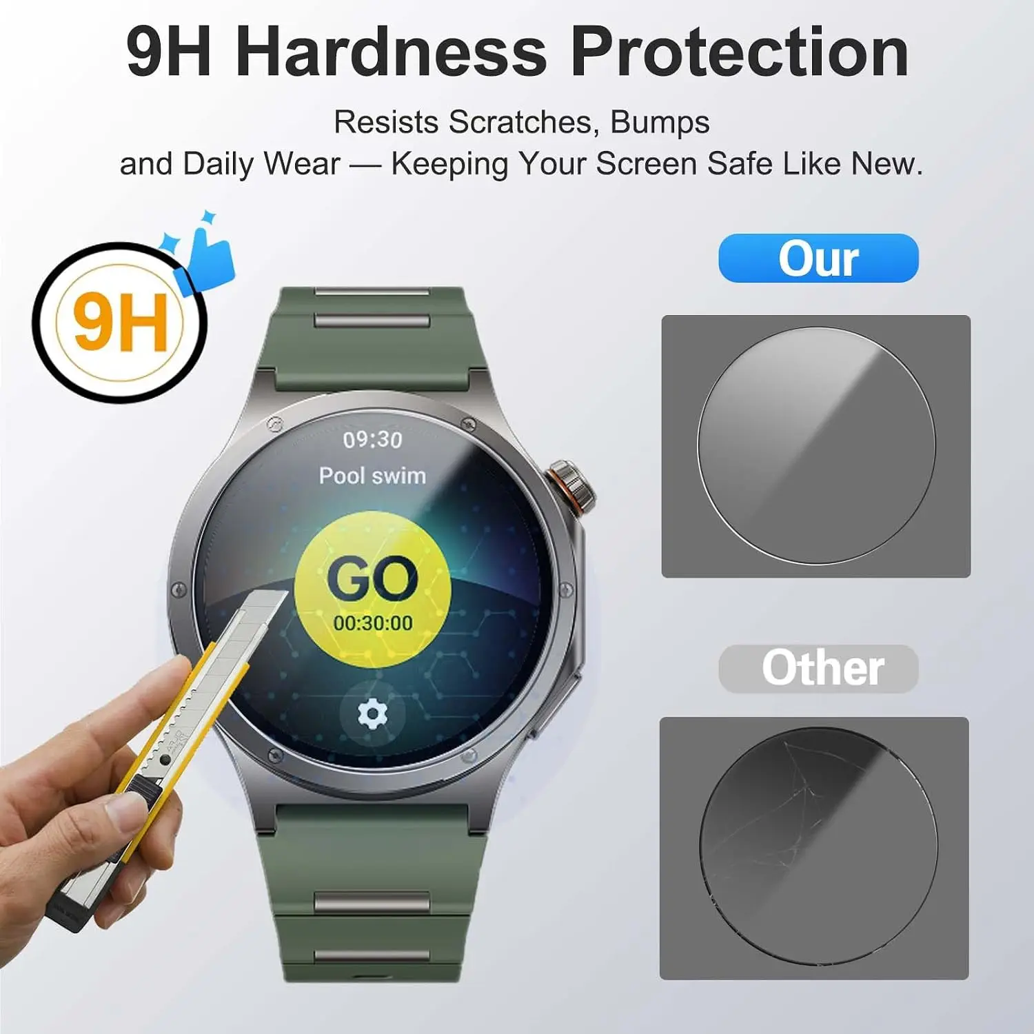 HD Tempered Glass Screen Protector - Anti-Scratch Protection Film