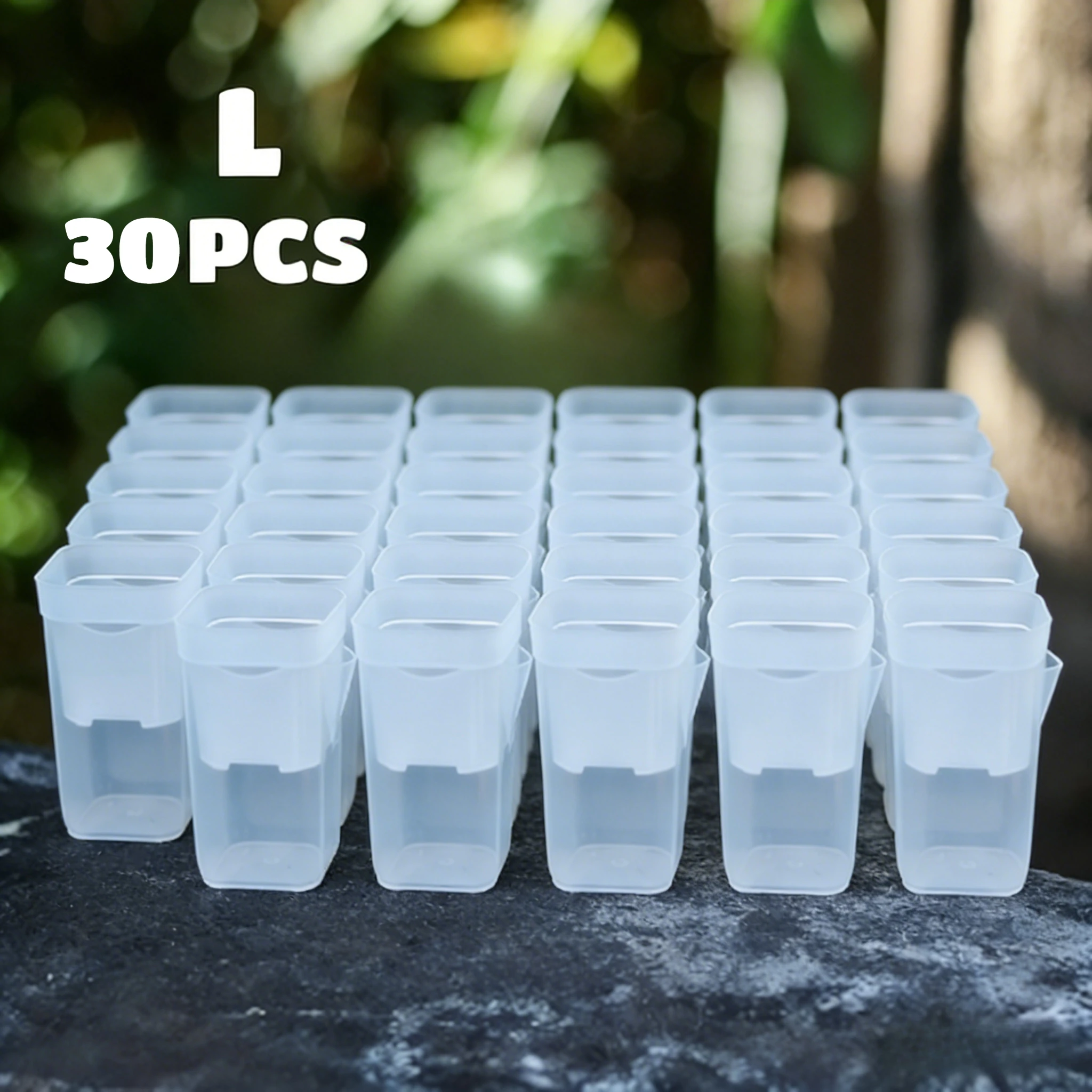 15-Piece Translucent Self-Watering Seedling Planters with Reservoir