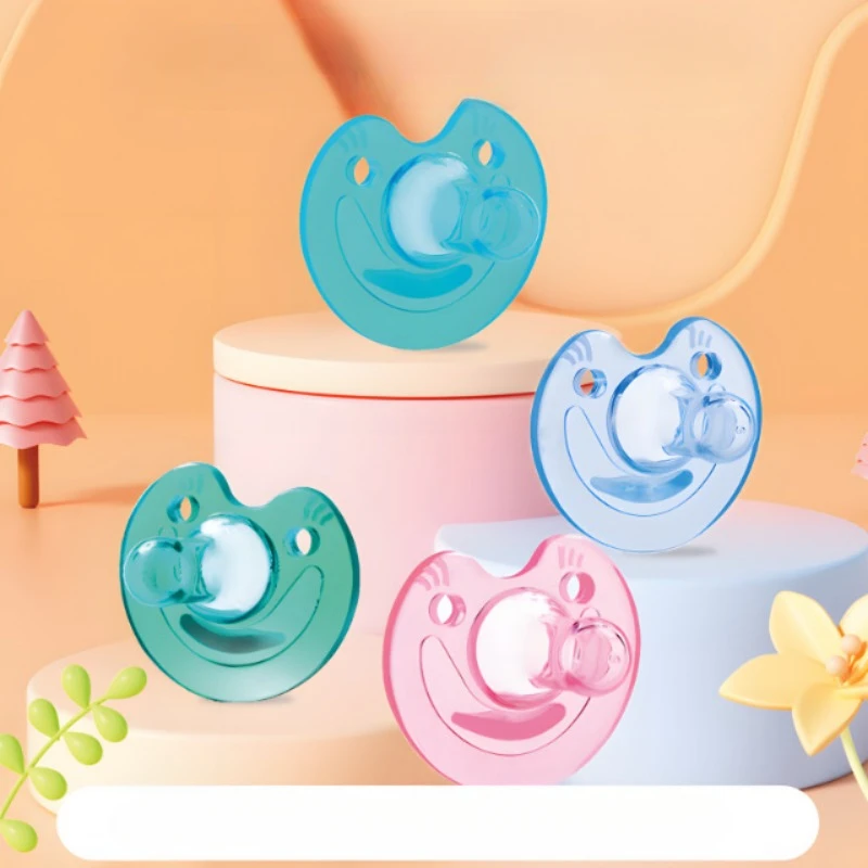 OrthodonticNewbornBabyPacifierTransparentSoftDummyTeatFoodGradeSafetySiliconeInfant