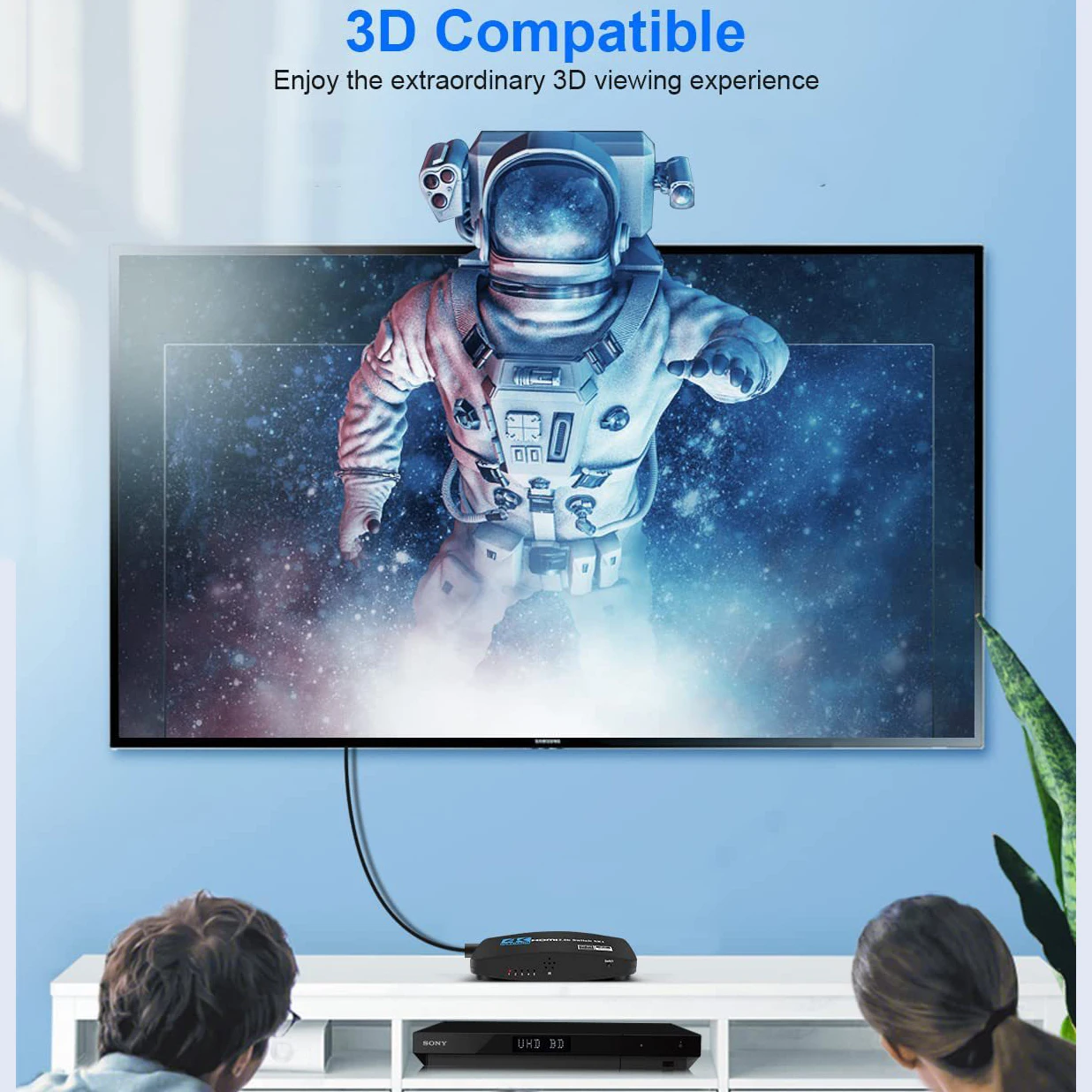 KuWFi-4K 60Hz HDMI ġ, 5x1 ó  ,  , PS4/3 TV ڽ HDTV PC  Ʈ ÷  ÷