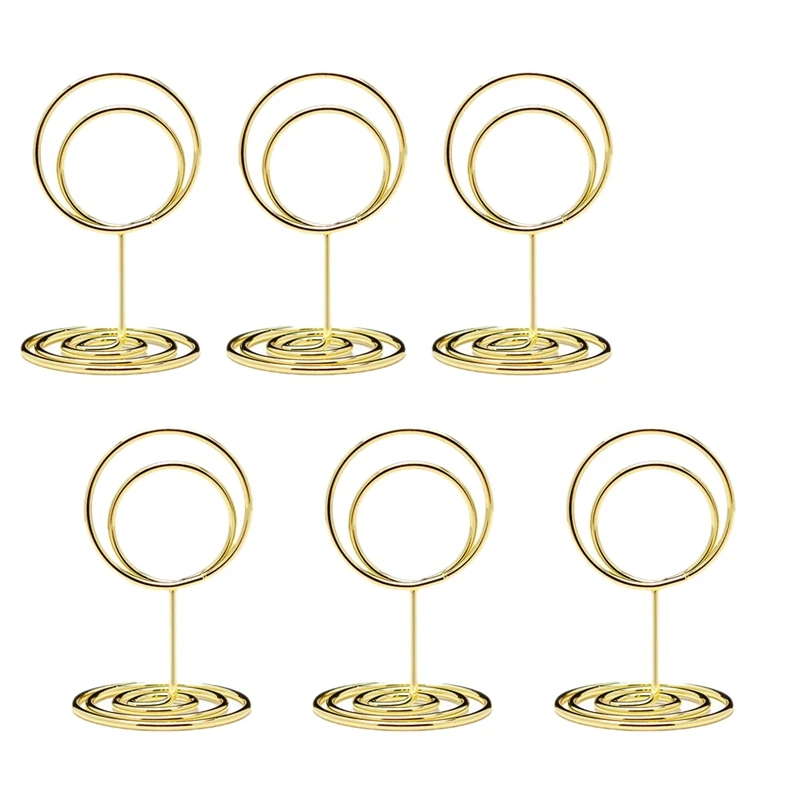 

40Pcs Mini Place держатель для карт s, 2-дюймовый Cute настольные подставки под номера, стильный Настольный фотографический стенд, (золото)