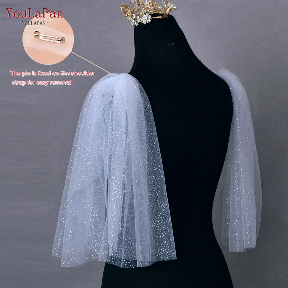 

YouLaPan G40 Sparking Shrugs for Women DIY Elegant Removable Sleeves Girlfriend Sequin Shawl Bachelorette Party Accessories