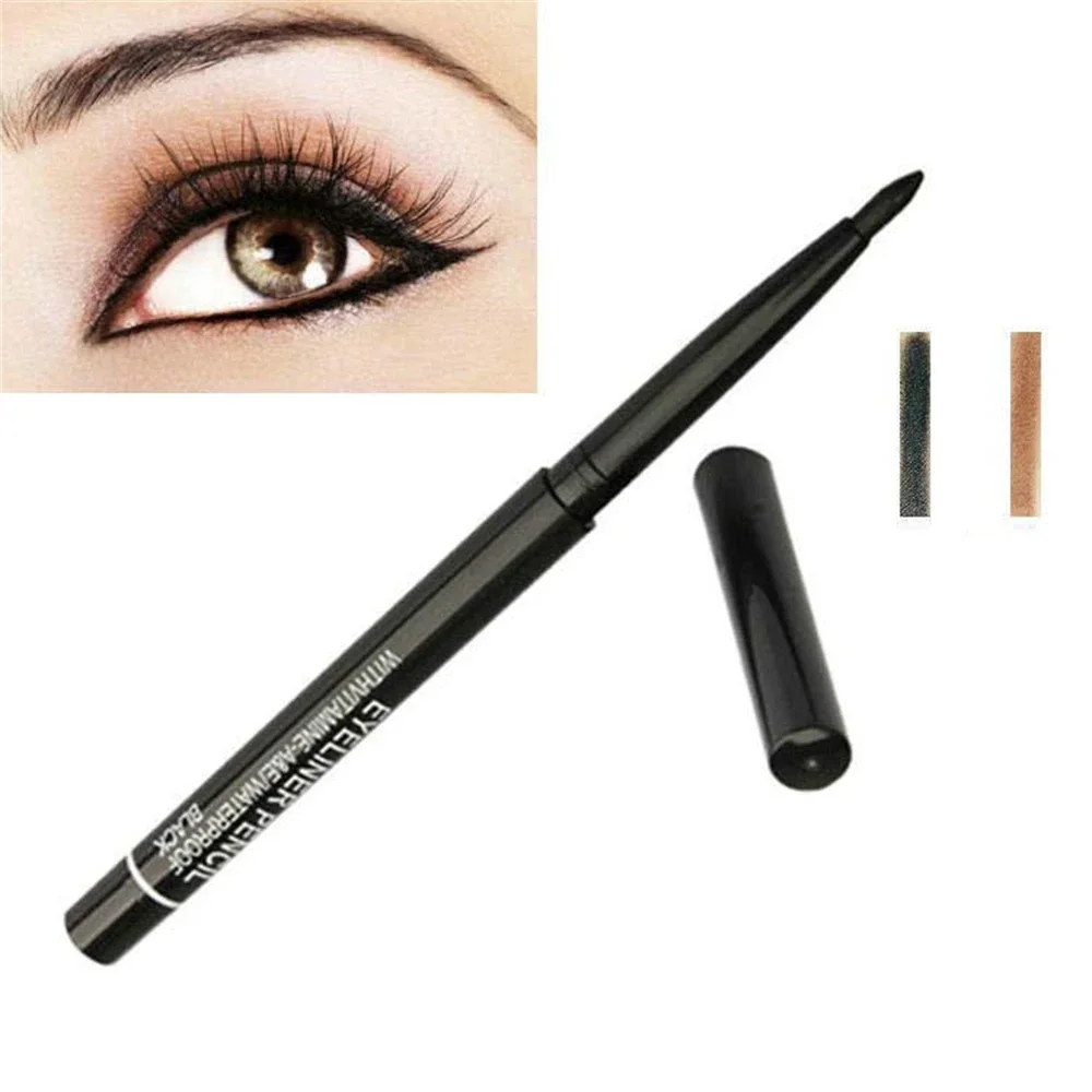 Waterproof Long Lasting Black Eyeliner Pencil Smudge Proof Set_voghion.com
