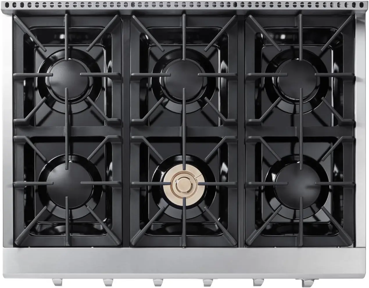 KITCHEN Pro-Style Gas Rangetop with 6 Sealed Burners 36 - Inch, Stainless Steel HRT3618U 3