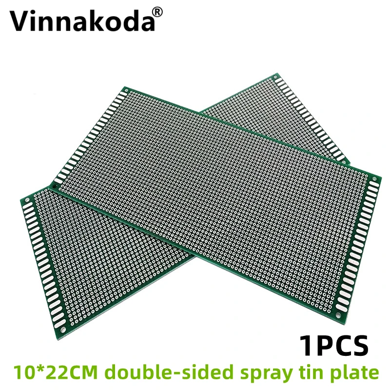 1PCS 10*22CM double-sided spray tin 1.6mm2.54 pitch universal board universal circuit board hole experiment