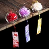 1PC Japanese Wind Bell Japan Wind Chime Handmade Glass Furin Home Spa Kitchen Office Decor Sakura Cherry Blossom Pattern Pendant 2