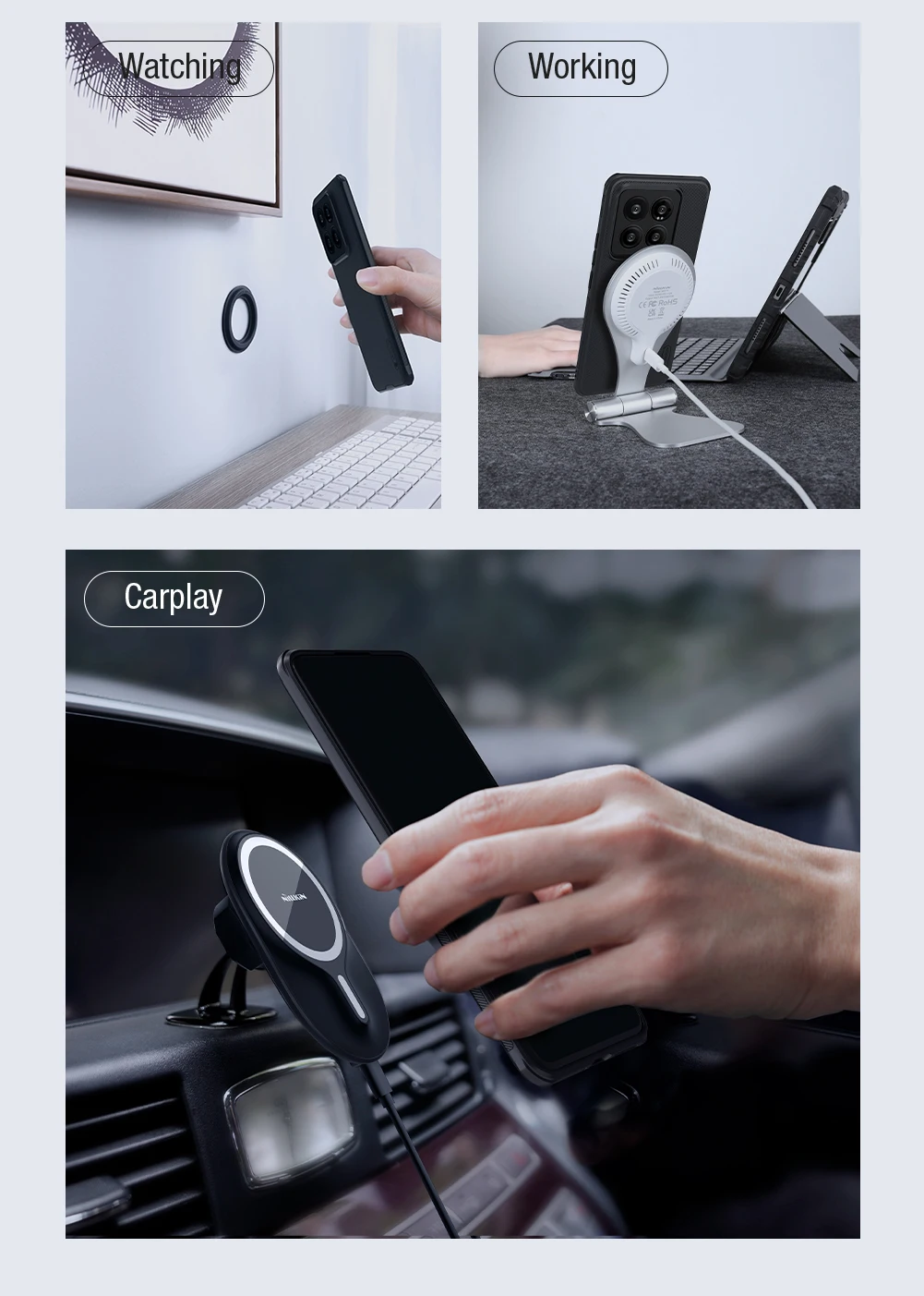 Nillkin Magnetic Frosted Protective Case with 360° TPU Bumper and Matte Finish