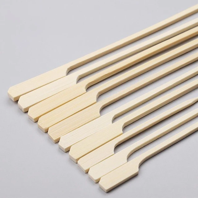 100Db Eldobható Bambuszpálcák Grillező Szerszámok Természetes Bbq Bambusz Nyárs Kempingparti Kabob Gyümölcs Koktélparti Tools - Image 3