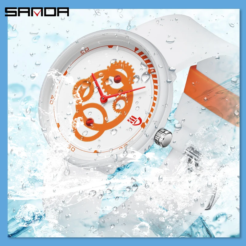 SANDA Watch Men Women Sport Original Man Lady Quartz Wristwatch 50m Waterproof Fashion Simple Thin Male Female Cool Clock 3216