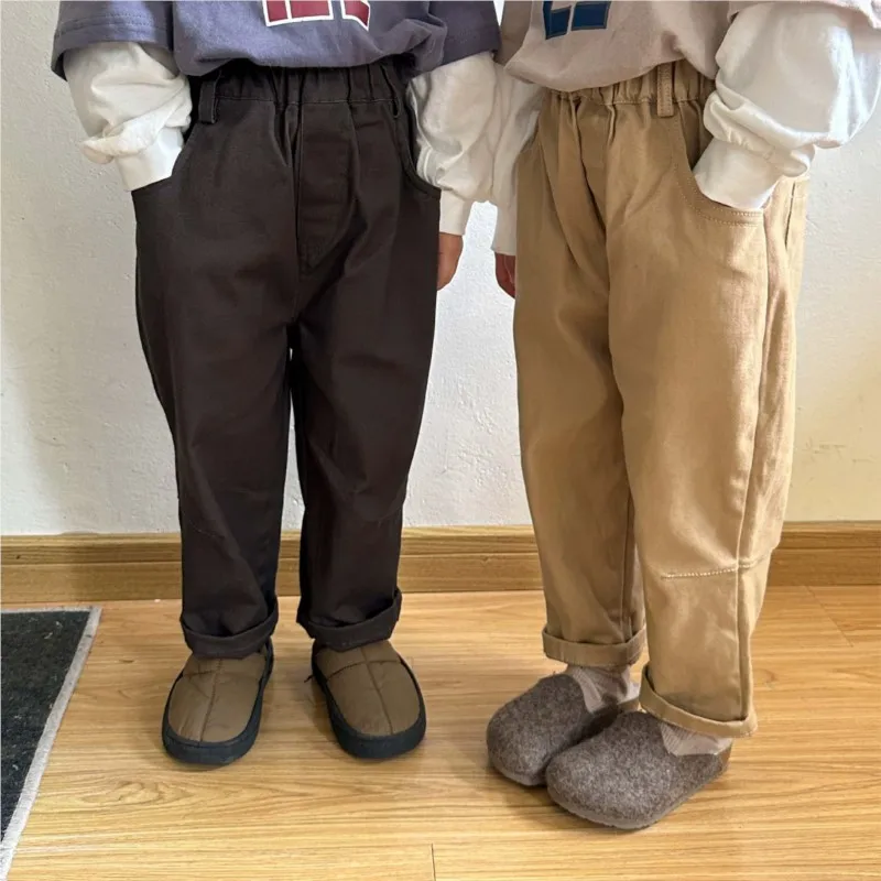 

Новинка 2023, демисезонные детские хлопковые брюки для девочек, детские длинные брюки, брюки, детская одежда