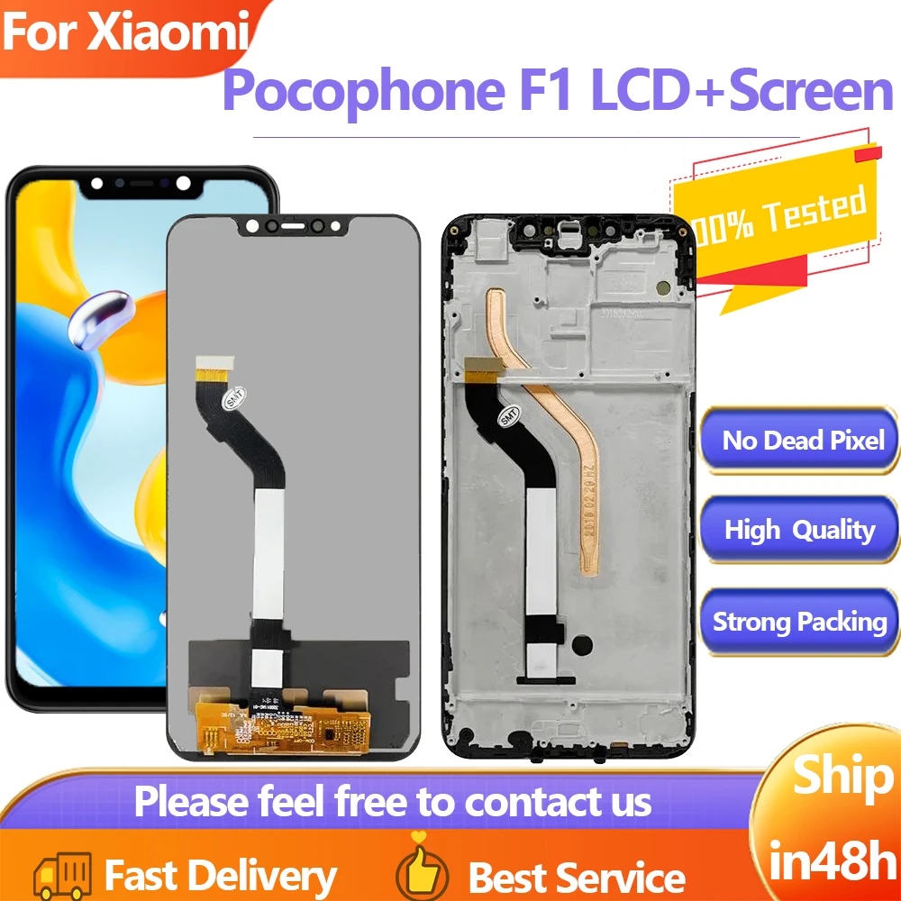 

High Quality 6.18'' Display For Xiaomi Pocophone F1 LCD Display Touch Screen Digitizer Assembly For XIAOMI POCO F1 LCD Screen